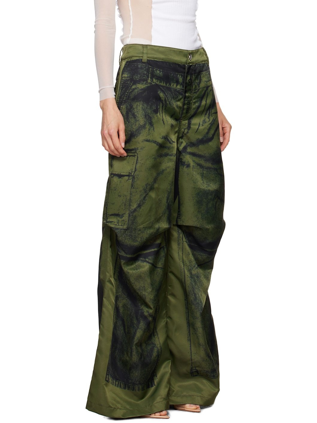 Khaki 'The Trompe-L'œil' Cargo Pants - 2