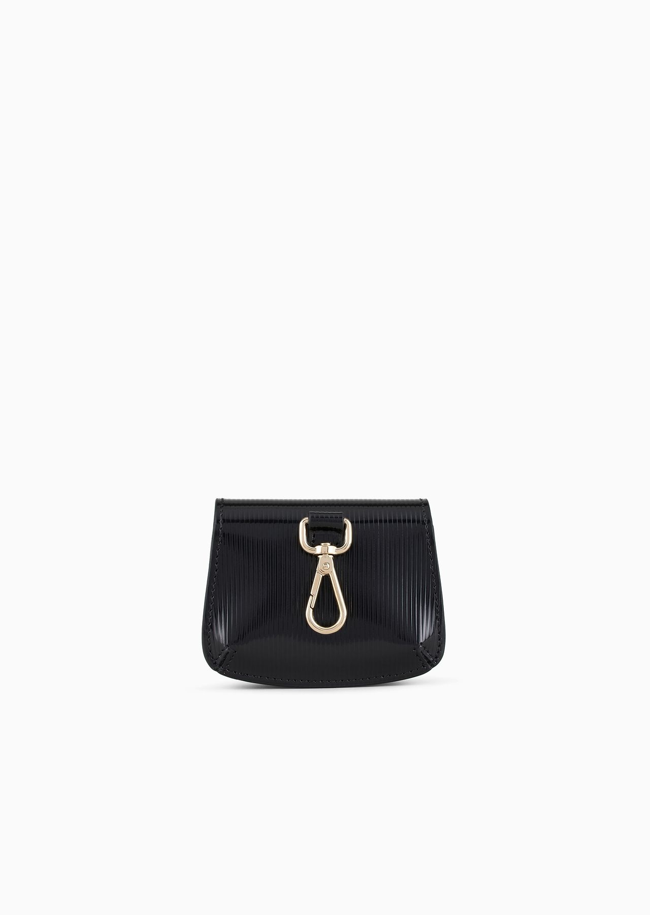 La Prima striped, lamé-leather mini charm - 3