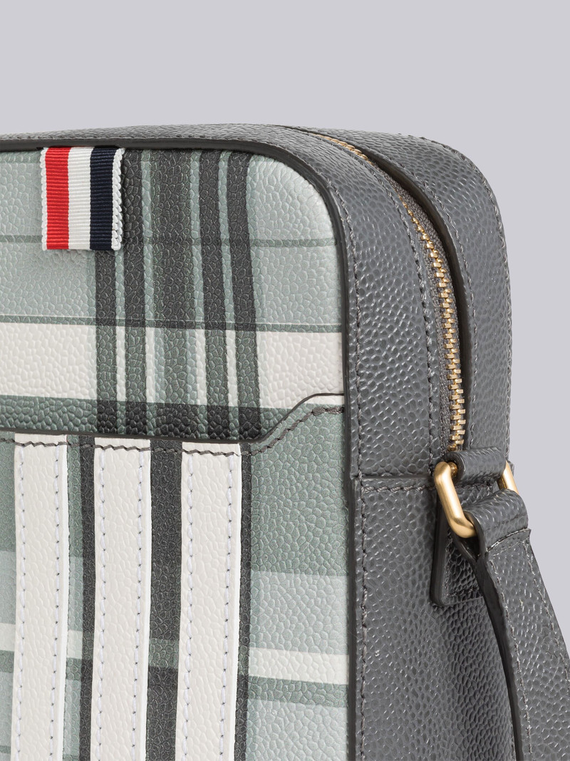 Thom Browne PEBBLE GRAIN LEATHER MADRAS 4-BAR VERTICAL CAMERA BAG outlook