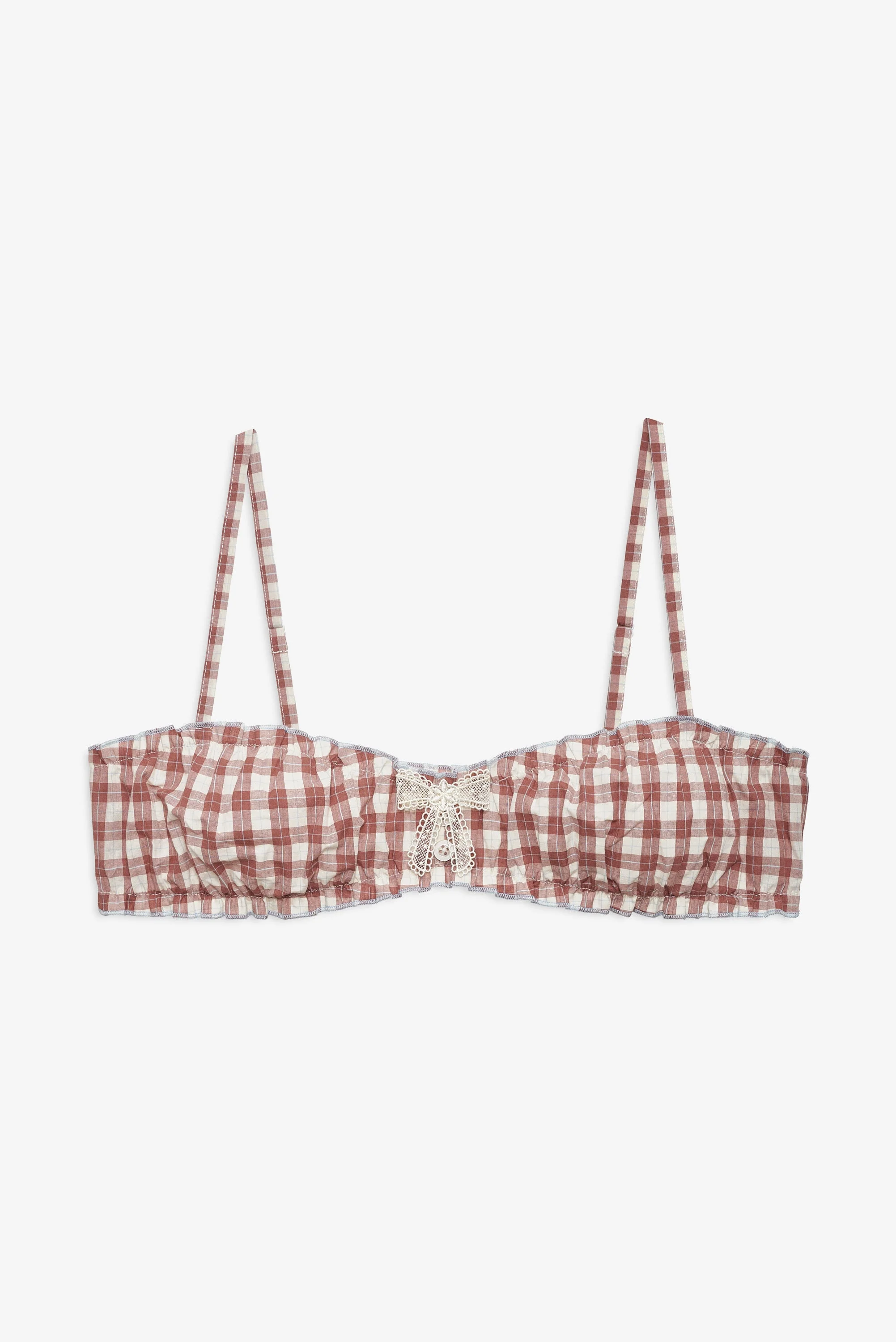 Poppy Gingham Bralette - 1