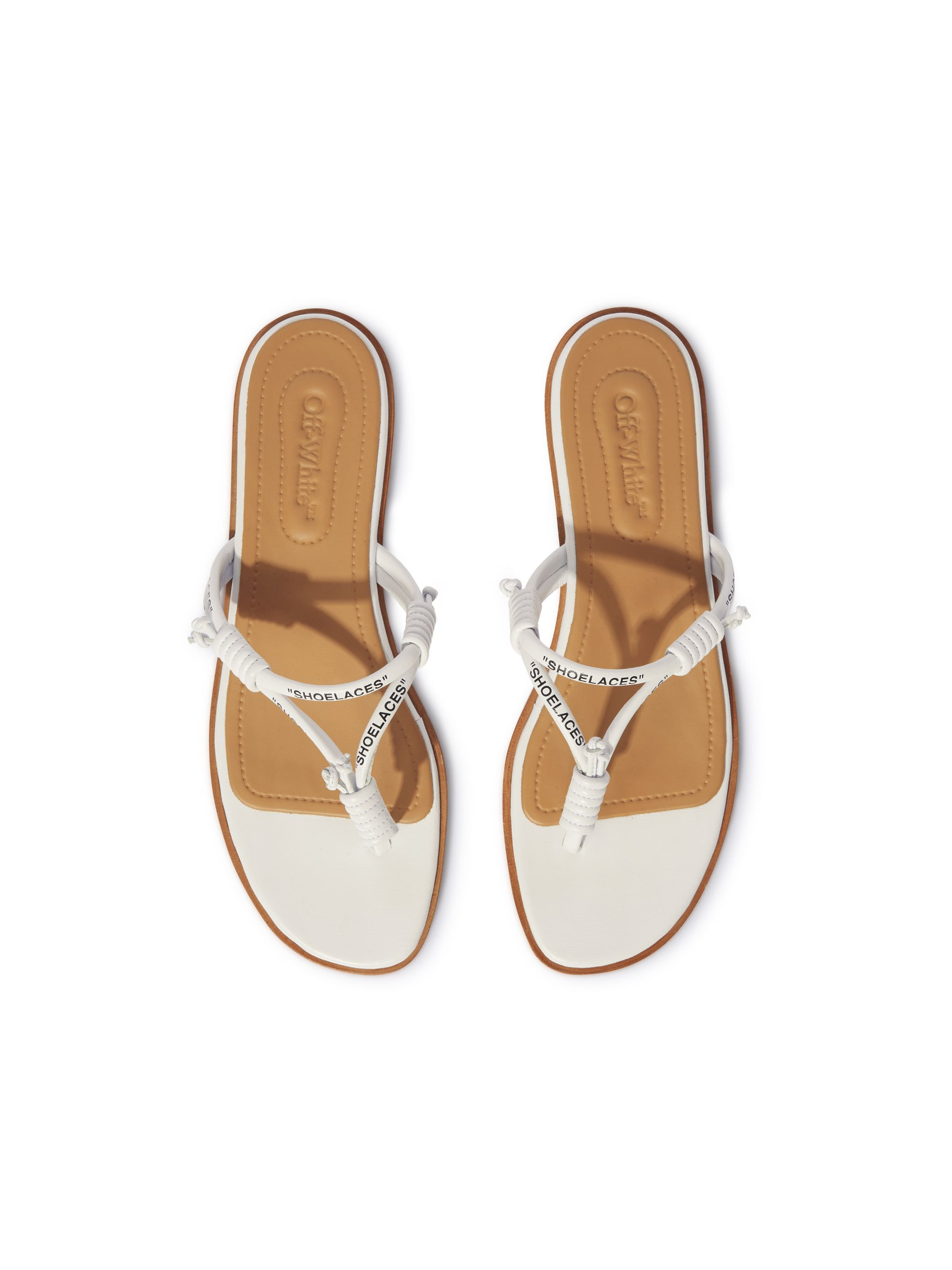 White Shoelace Sandals - 4