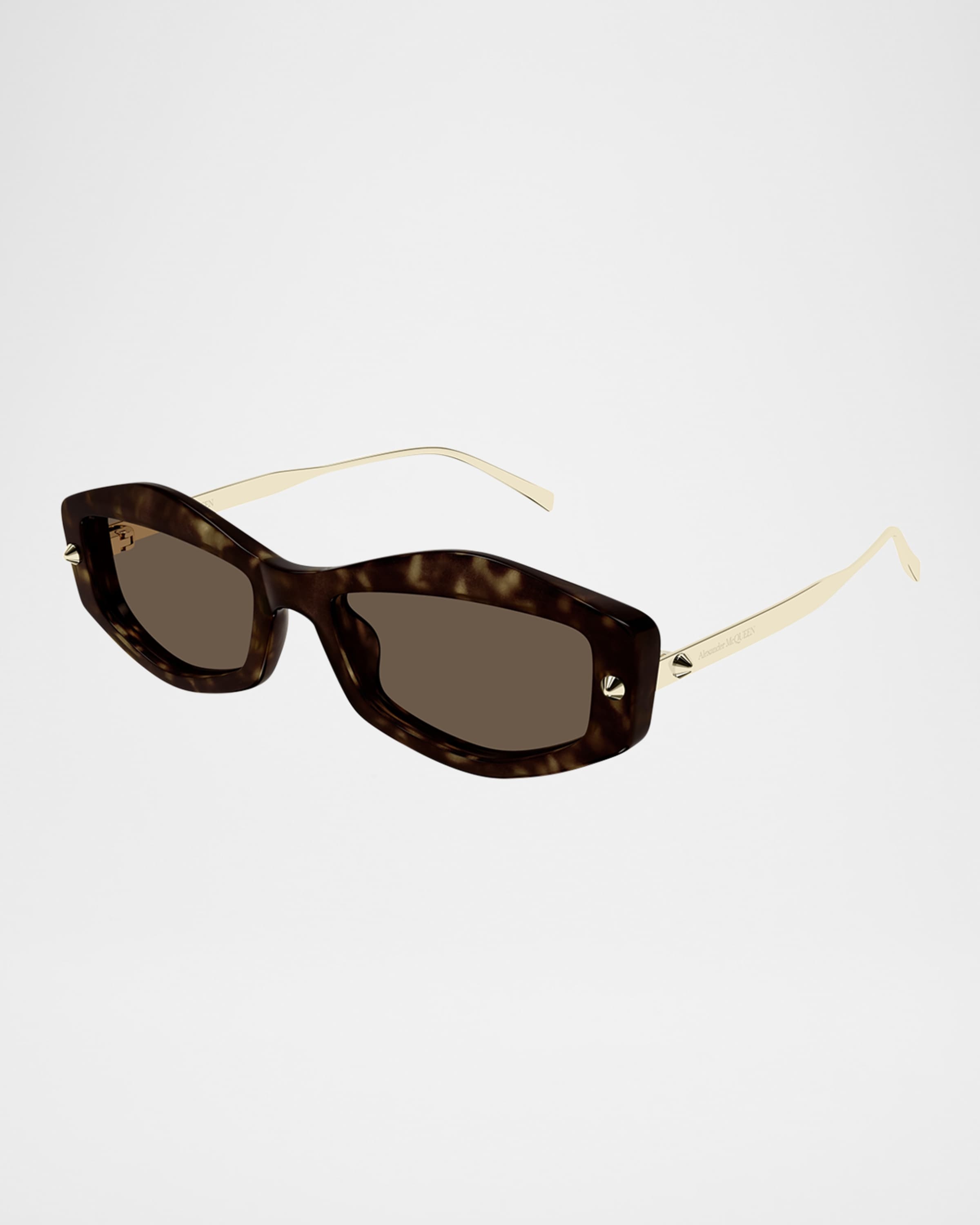 Alexander McQueen AM0482S Two-Tone Rectangle Acetate