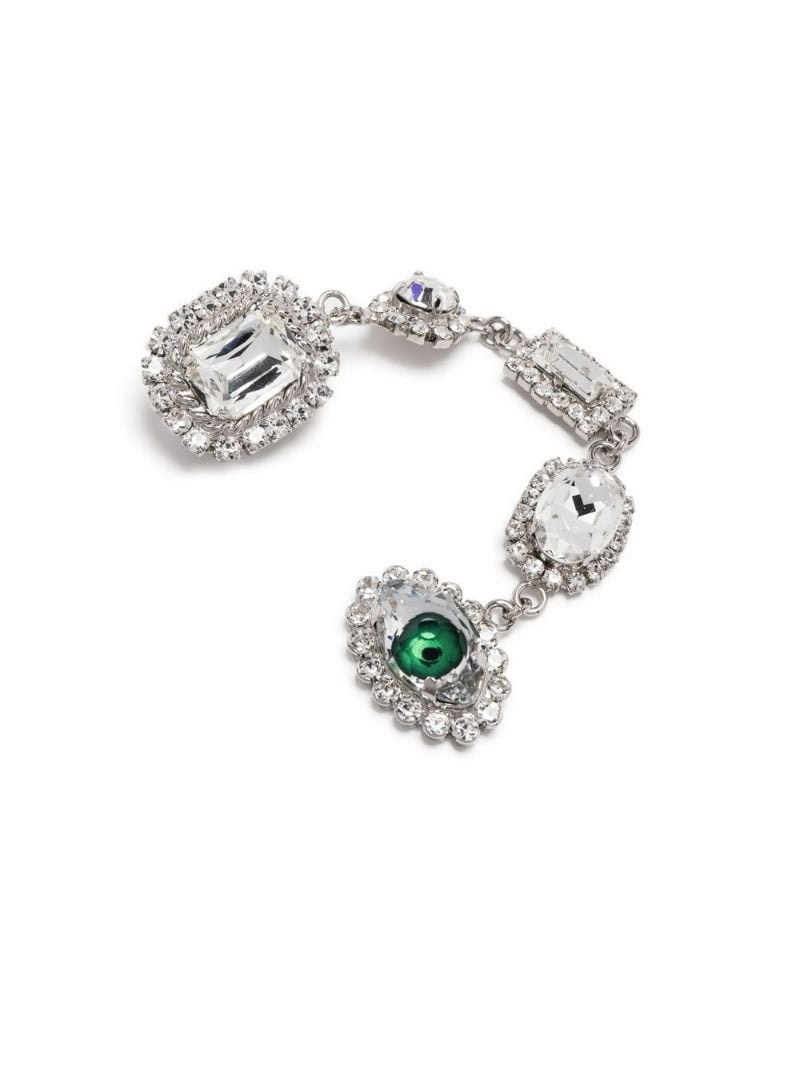 crystal-embellished drop earrings - 3