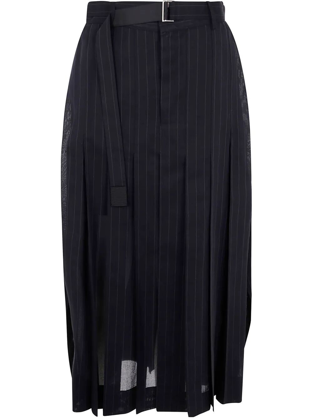 Sacai Women High Twist Voile Skirt - 4