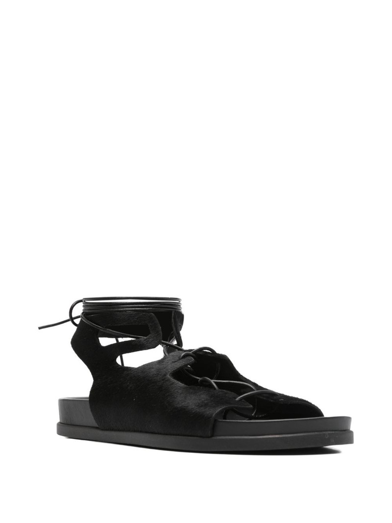 ANCIENT GREEK SANDALS trata pony lace-up sandals outlook