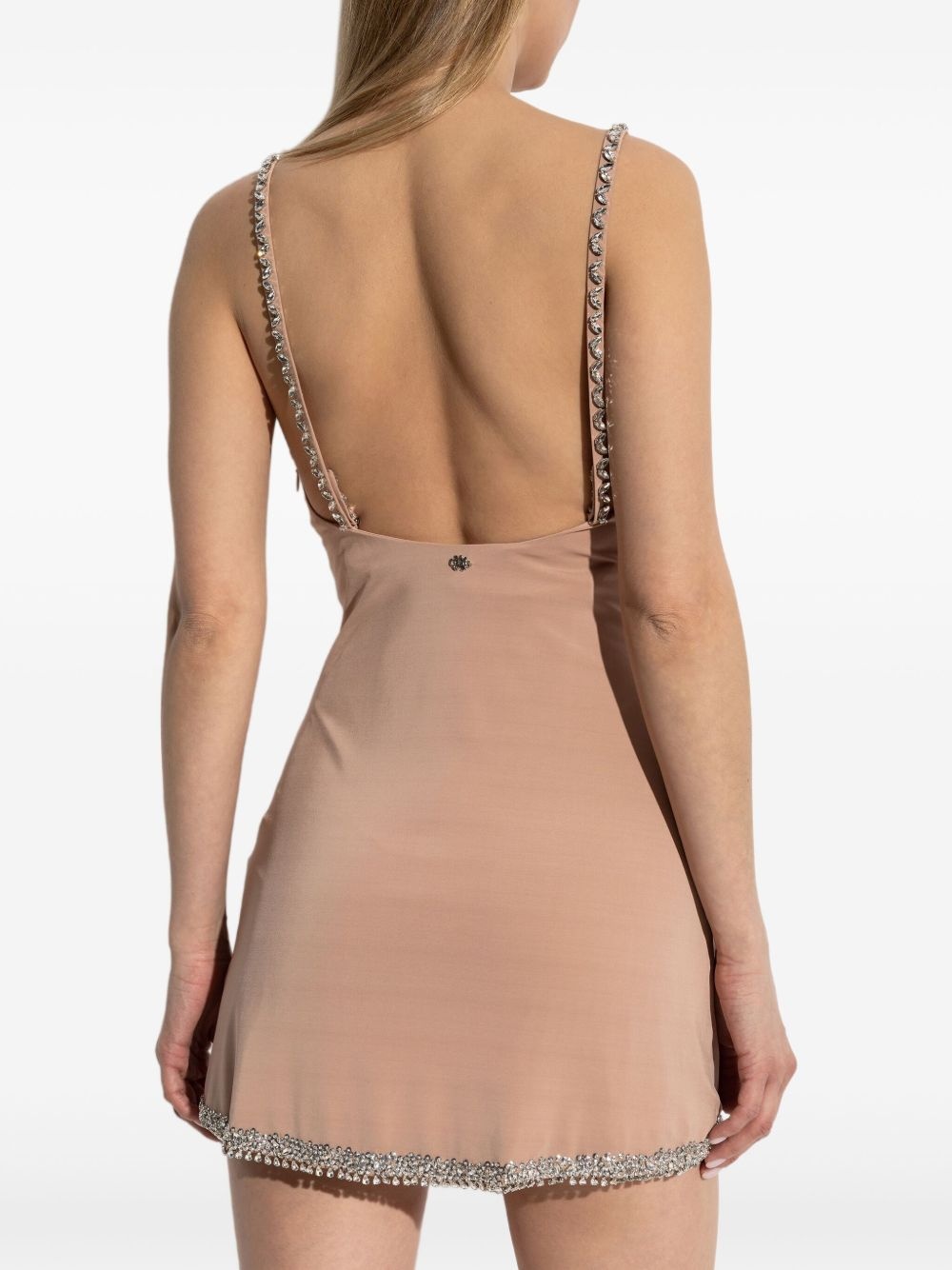 crystal-embellished slip dress - 4