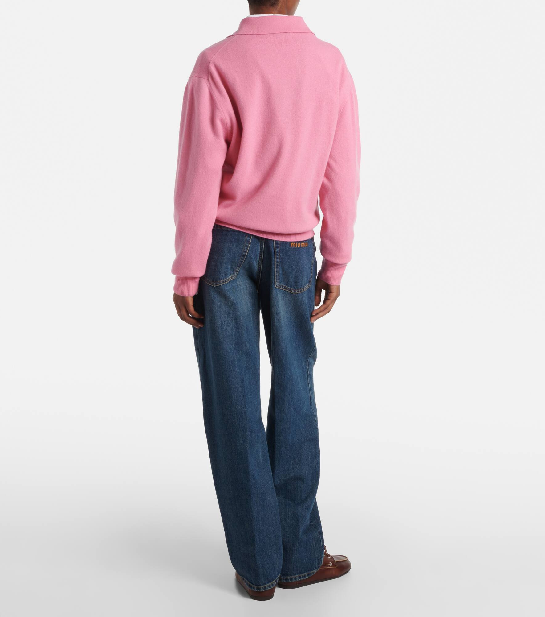 Argyle cashmere polo sweater - 3