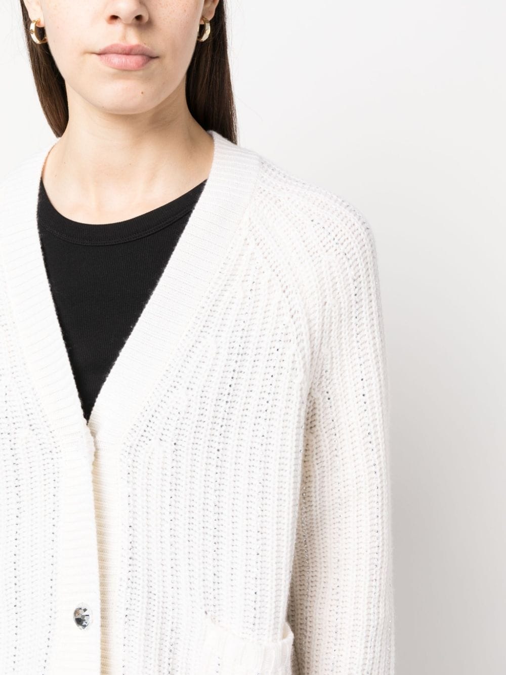 rhinestone-embellished wool-blend cardigan - 5