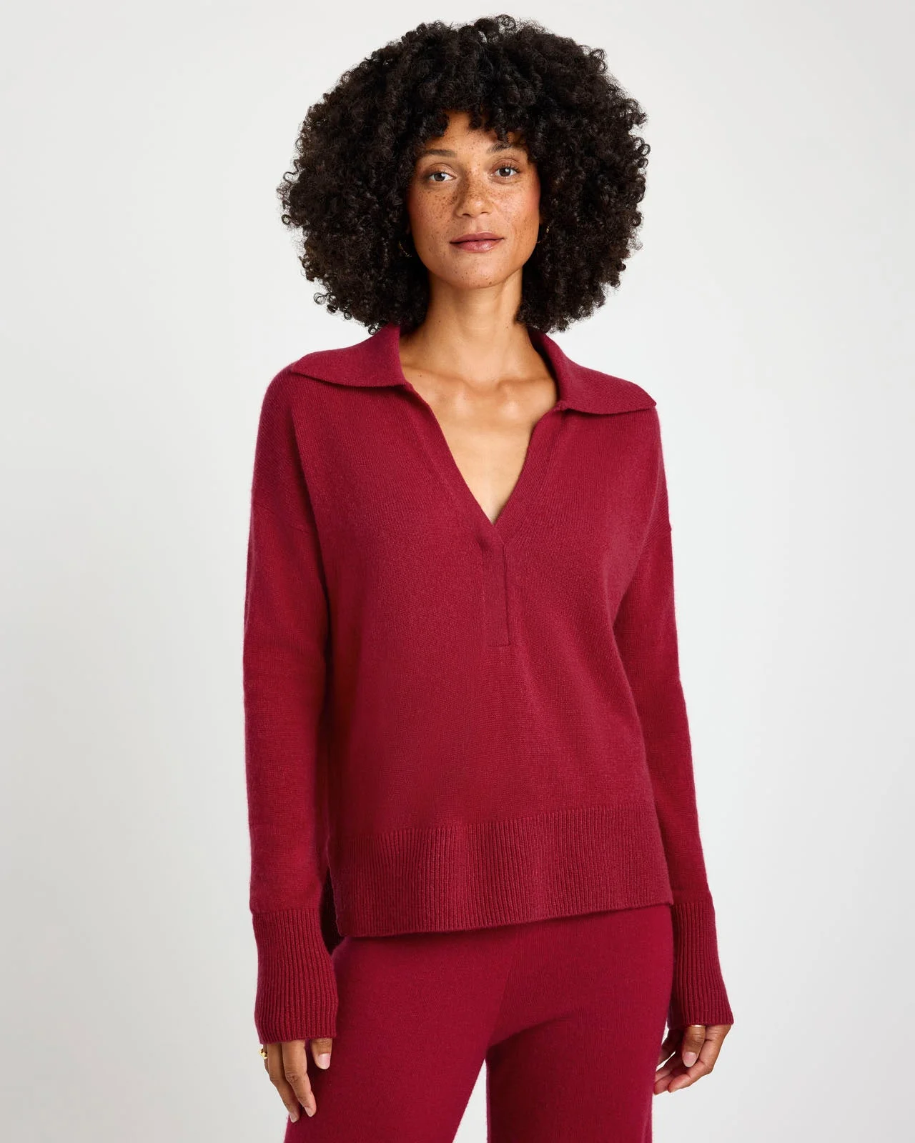 Tori Cashmere Polo Sweater - 1
