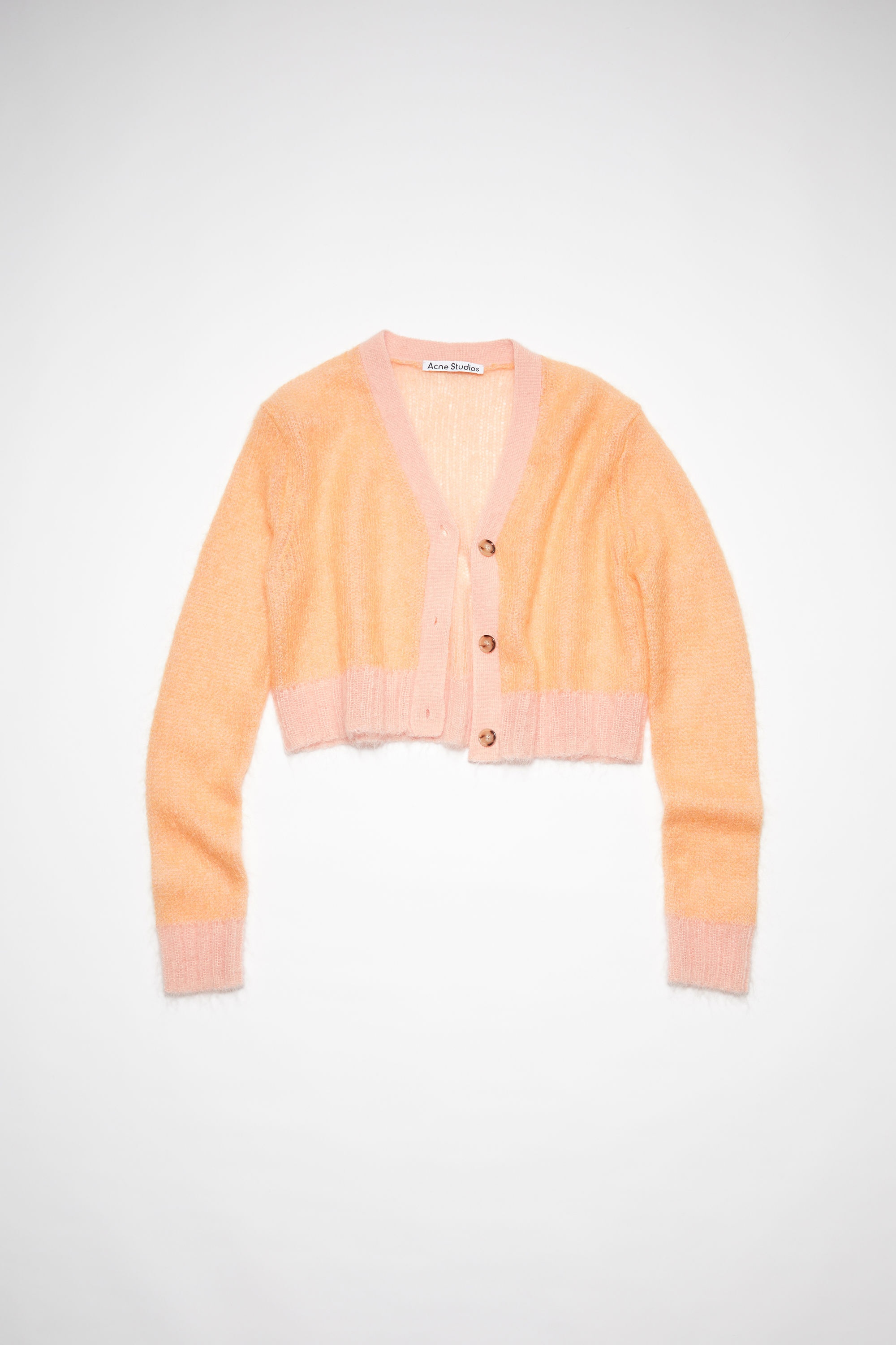Cropped cardigan - Apricot orange - 1