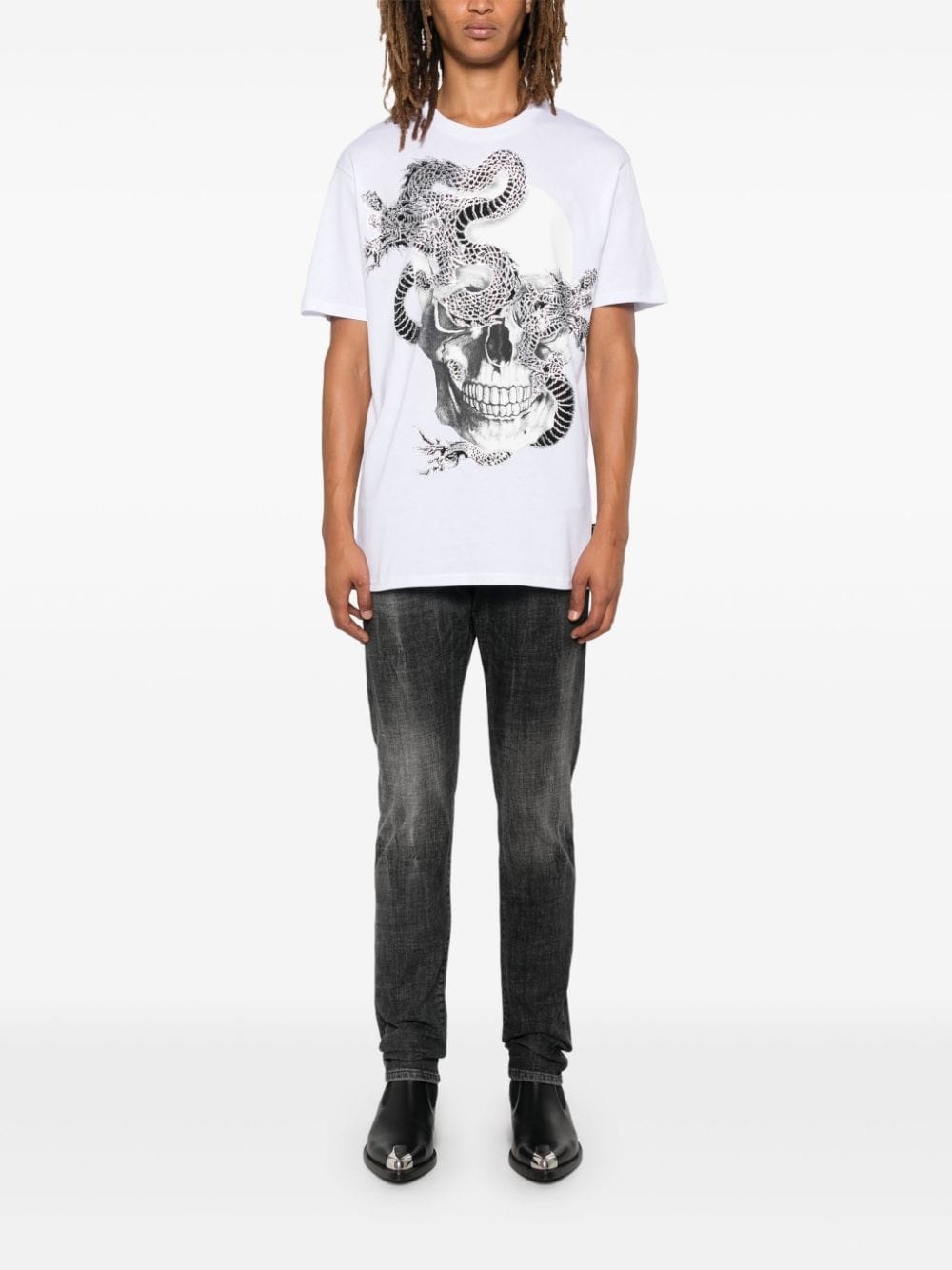 rhinestone-embellished T-shirt - 2