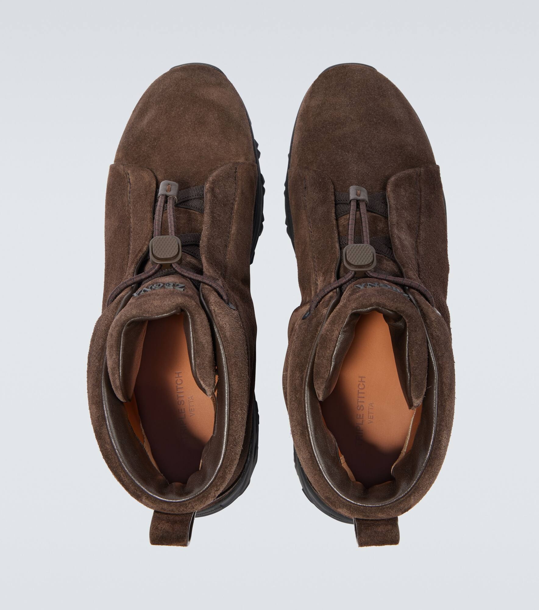 Triple Stitch suede high-top sneakers - 4