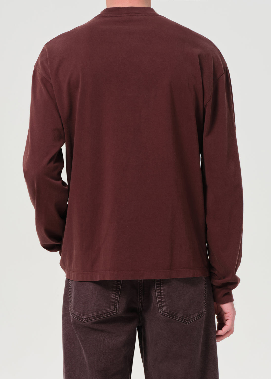 ASHA LONG SLEEVE MOCK NECK TEE IN BITTER ROOT - 3
