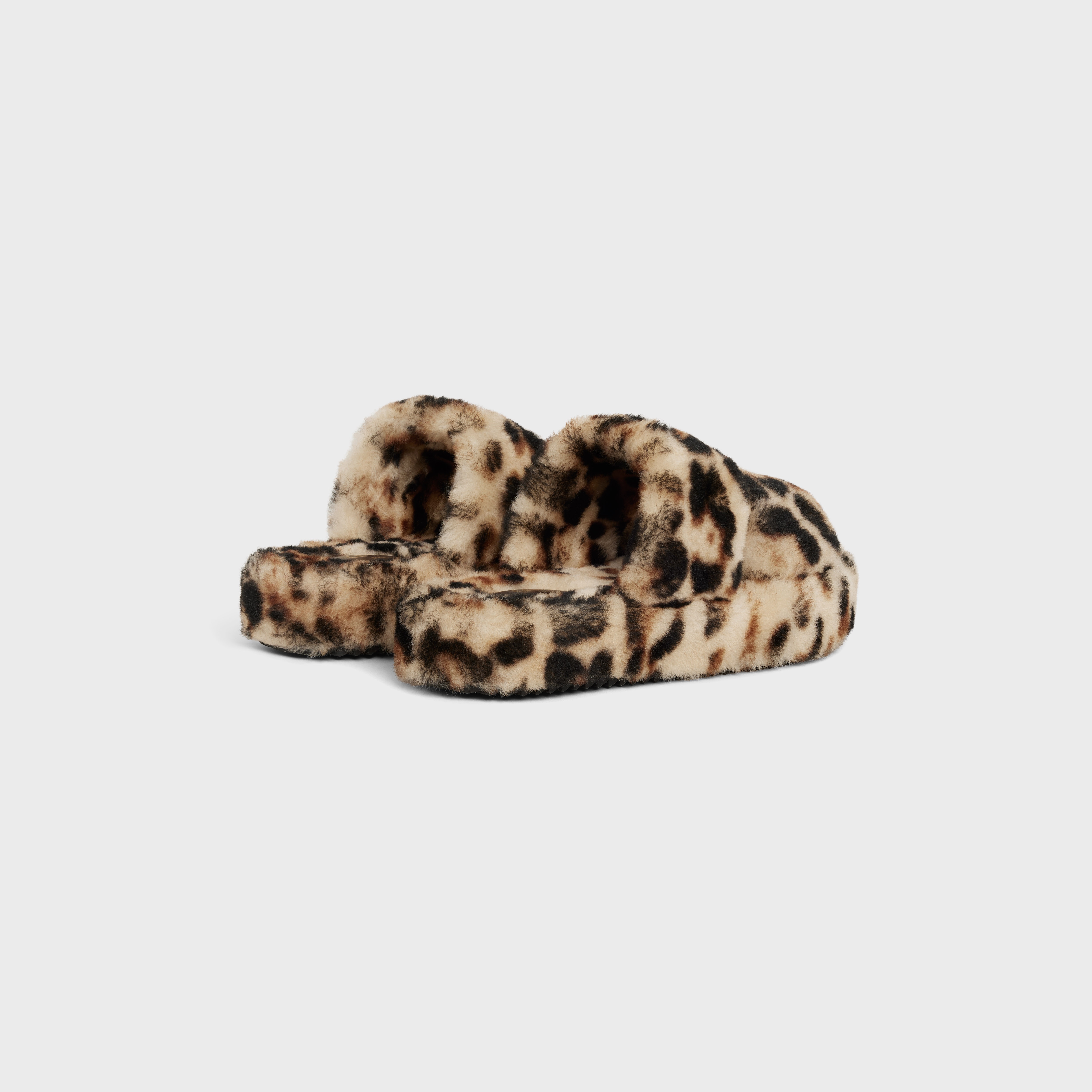 CELINE FUR SLIDES TRIOMPHE in Shearling - 3