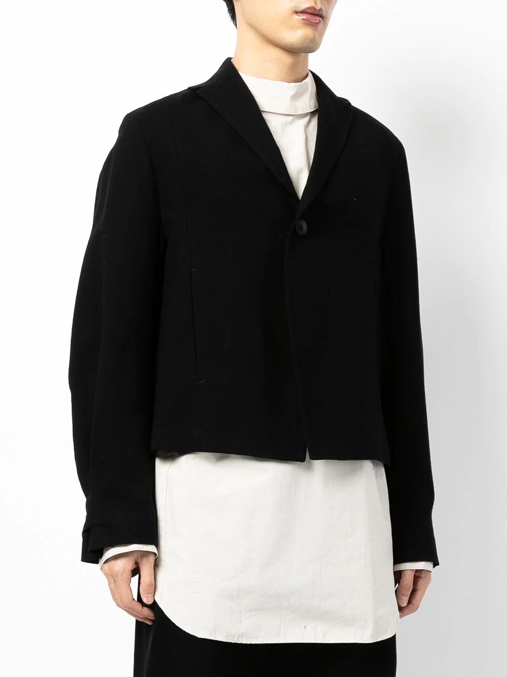 cropped wool jacket - 3