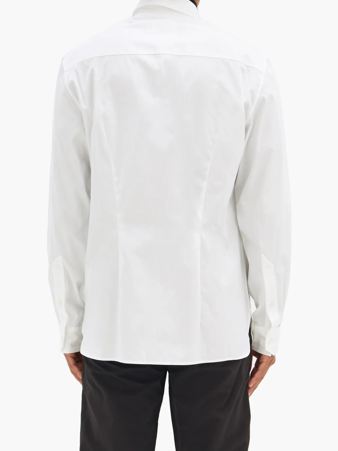 Logo-embroidered cotton-poplin shirt - 5