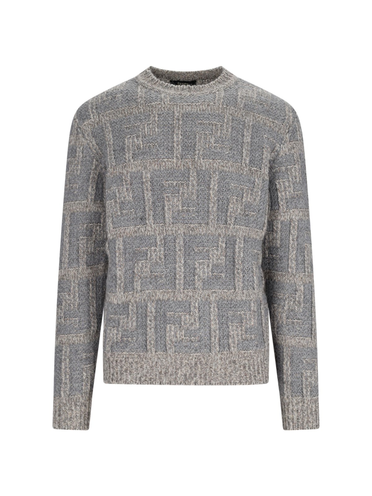 FENDI FFパターンハイネックジップスウェットシャツ FENDI FFプリント ブラックピケジャージ スウェットシャツ