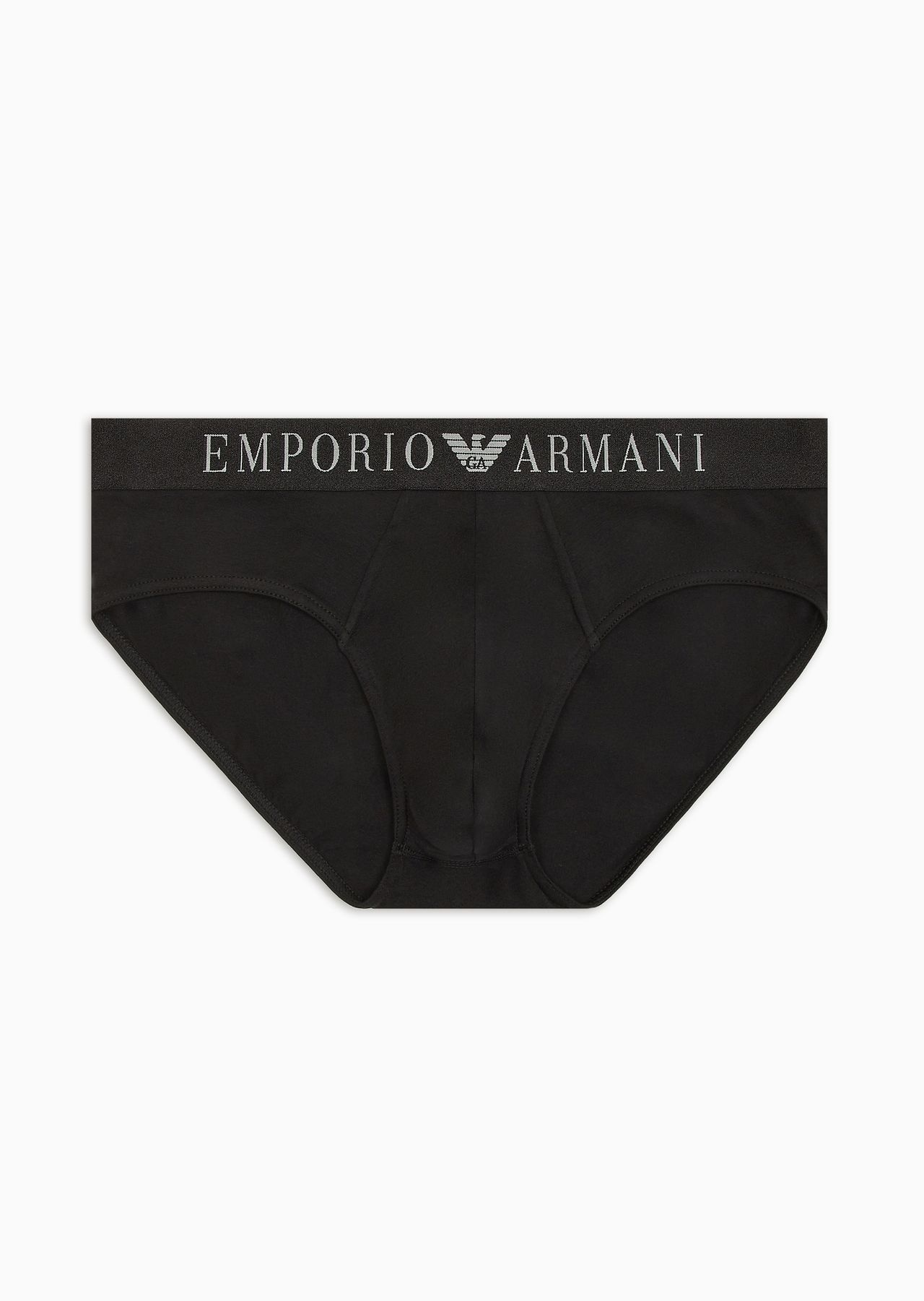 Superfine cotton briefs with logo waistband - 1