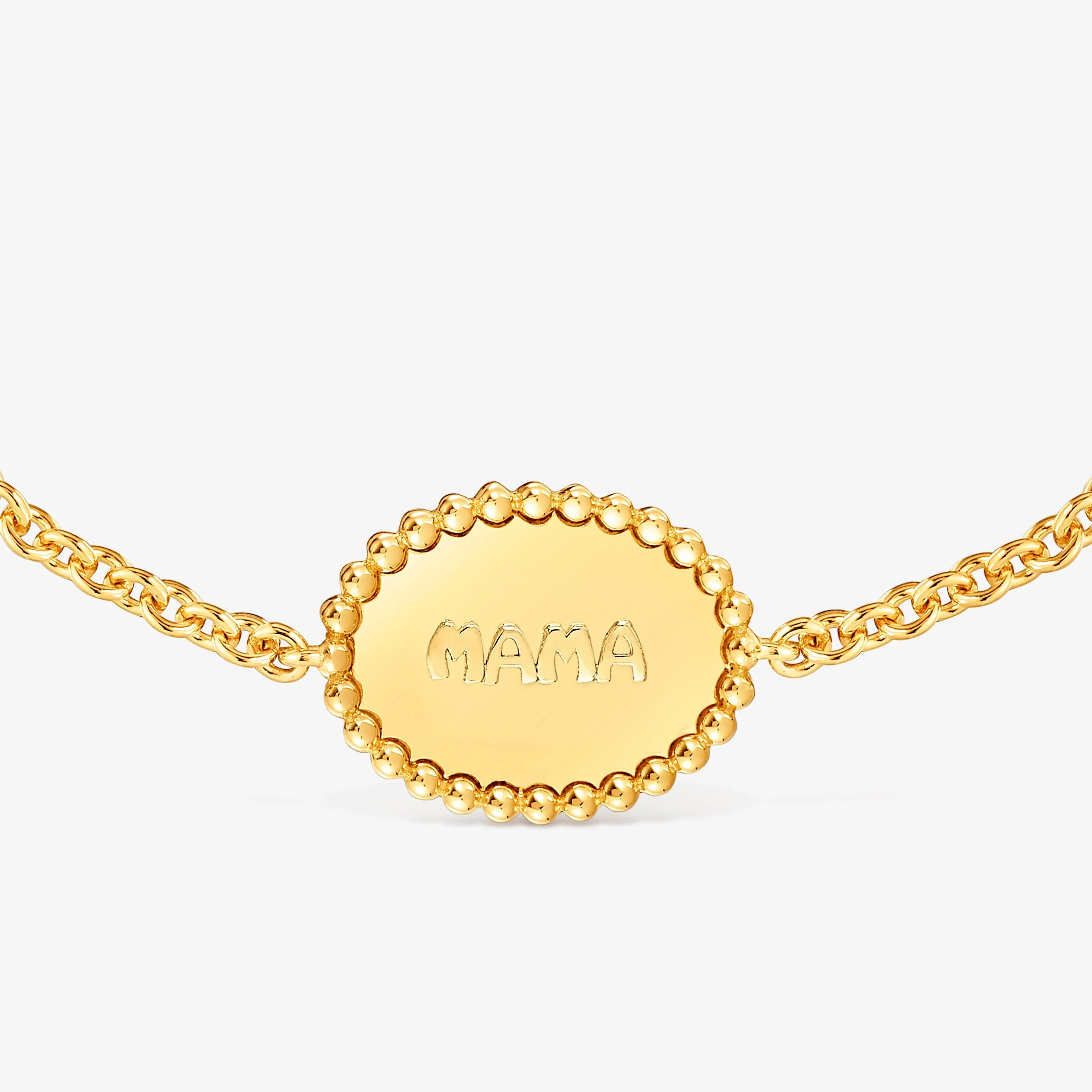 18K gold vermeil chain Bracelet with plaque TOUS Mama - 1