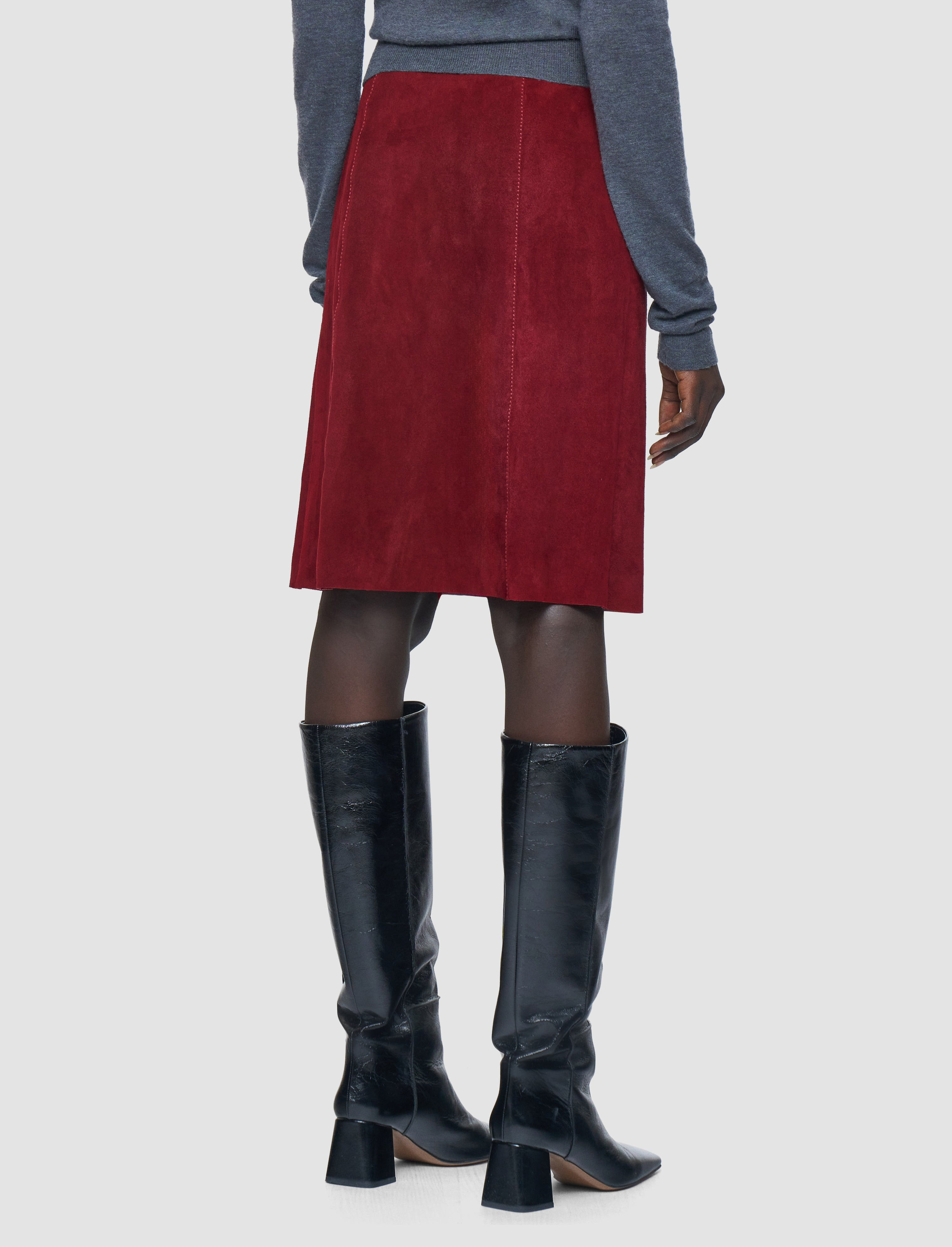 Nicole Suede Stretch Skirt - 3