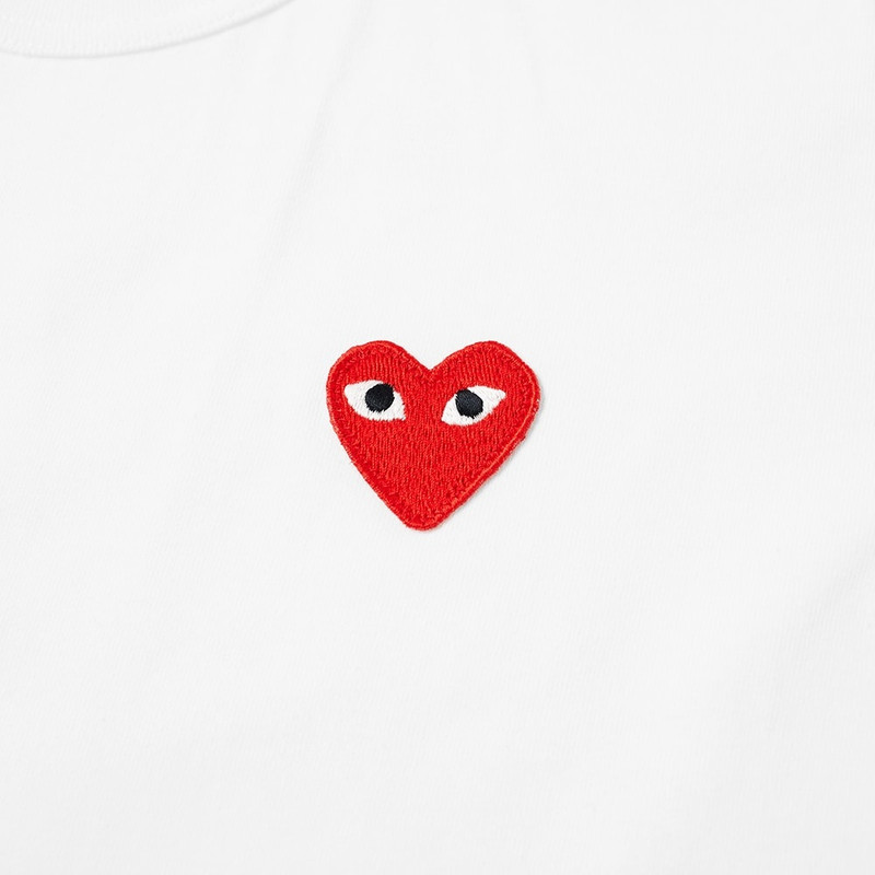 Comme des Garçons PLAY Comme des Garcons Play Women's Polka Dot Hem Heart Tee outlook