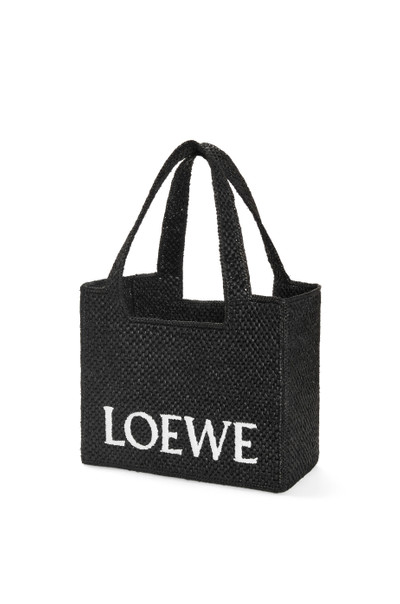 Loewe Medium LOEWE Font Tote in raffia outlook