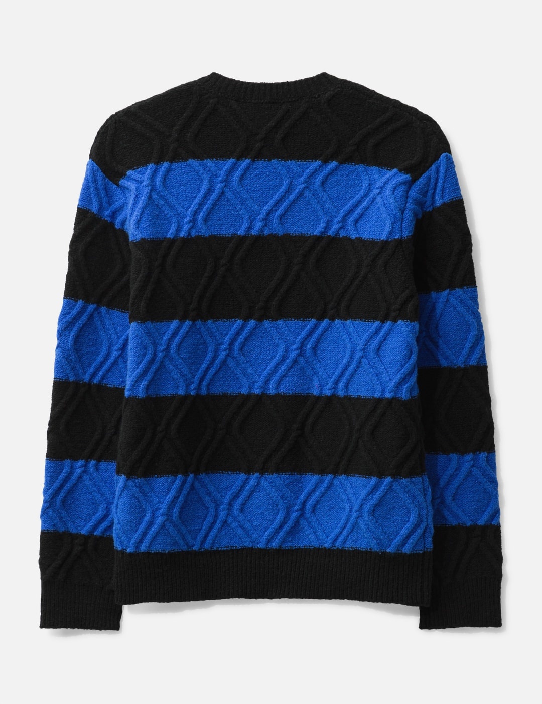 BLOCK STRIPED CREW NECK SWEATER - 2