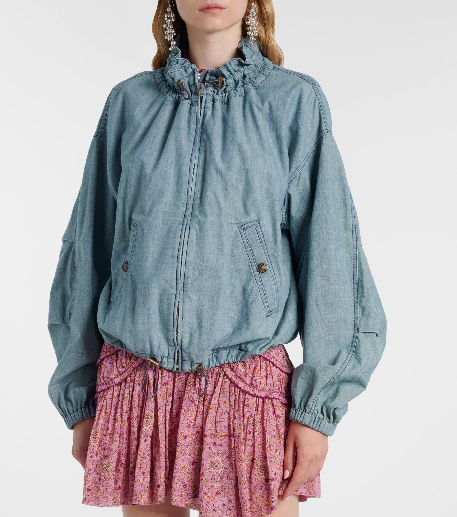 Plume chambray bomber jacket - 6