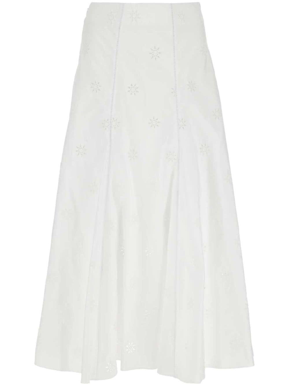 broderie-anglaise poplin skirt - 1