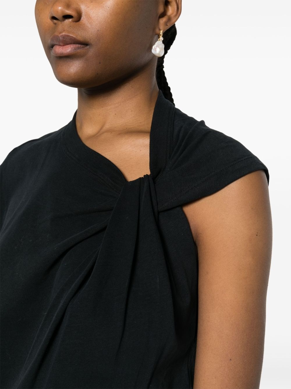 asymmetric organic cotton T-shirt - 5