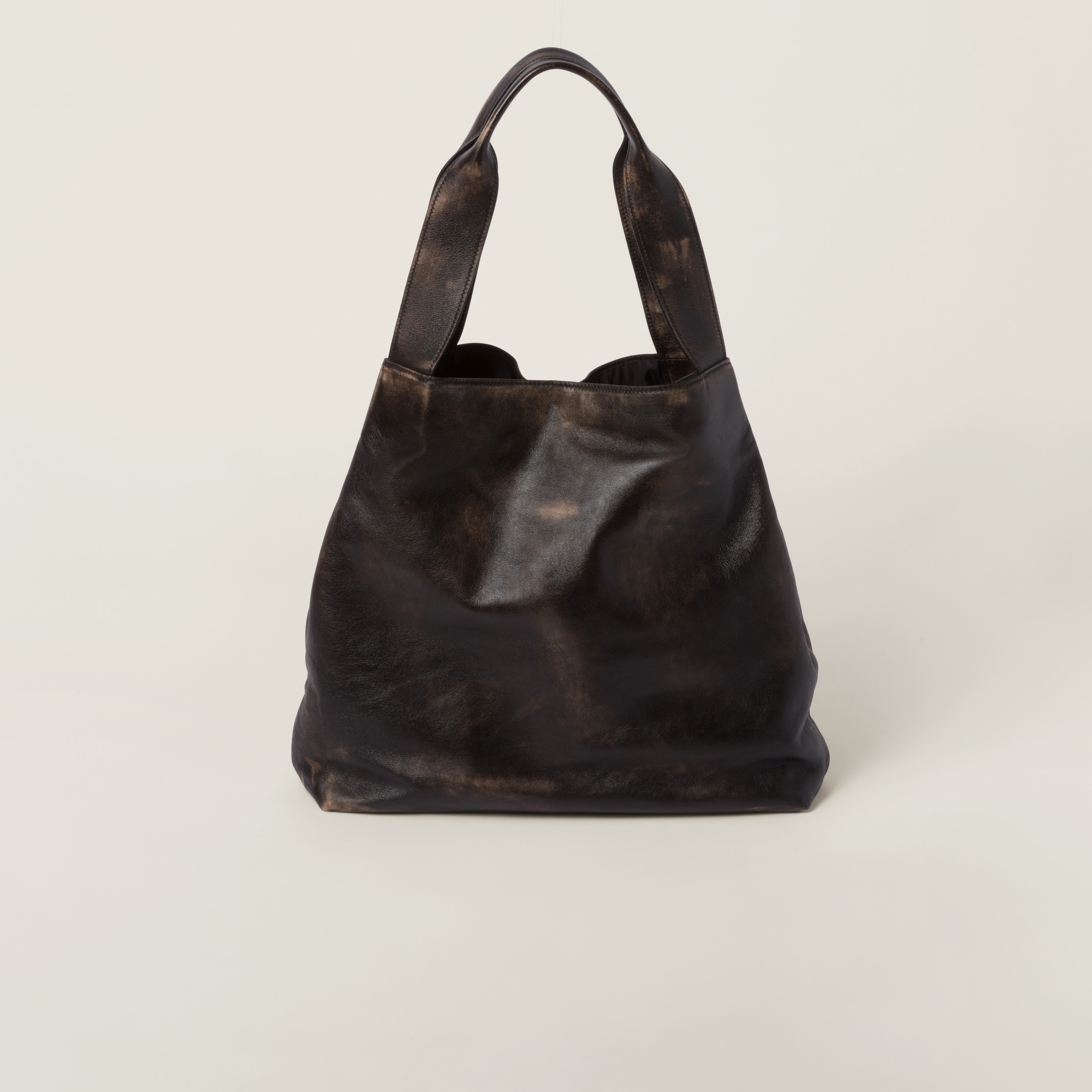 Miu Miu Nappa hobo bag with logo | REVERSIBLE