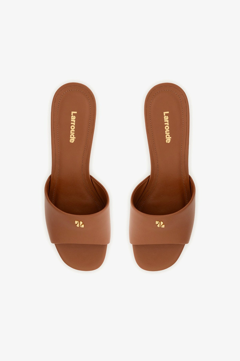 Dolly Low Mule In Caramel Leather 6