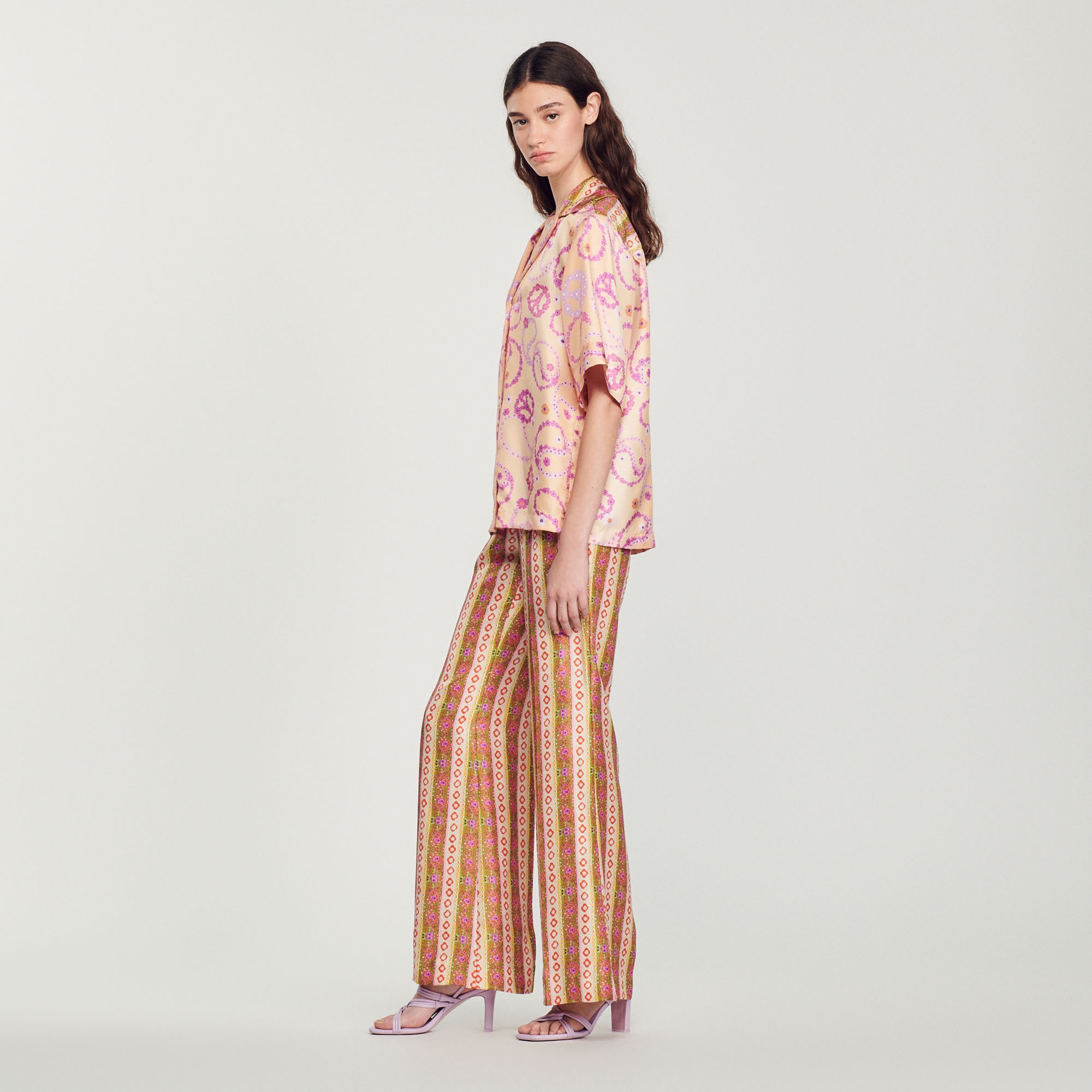 Flowing shirt with Peace & Love print - 7