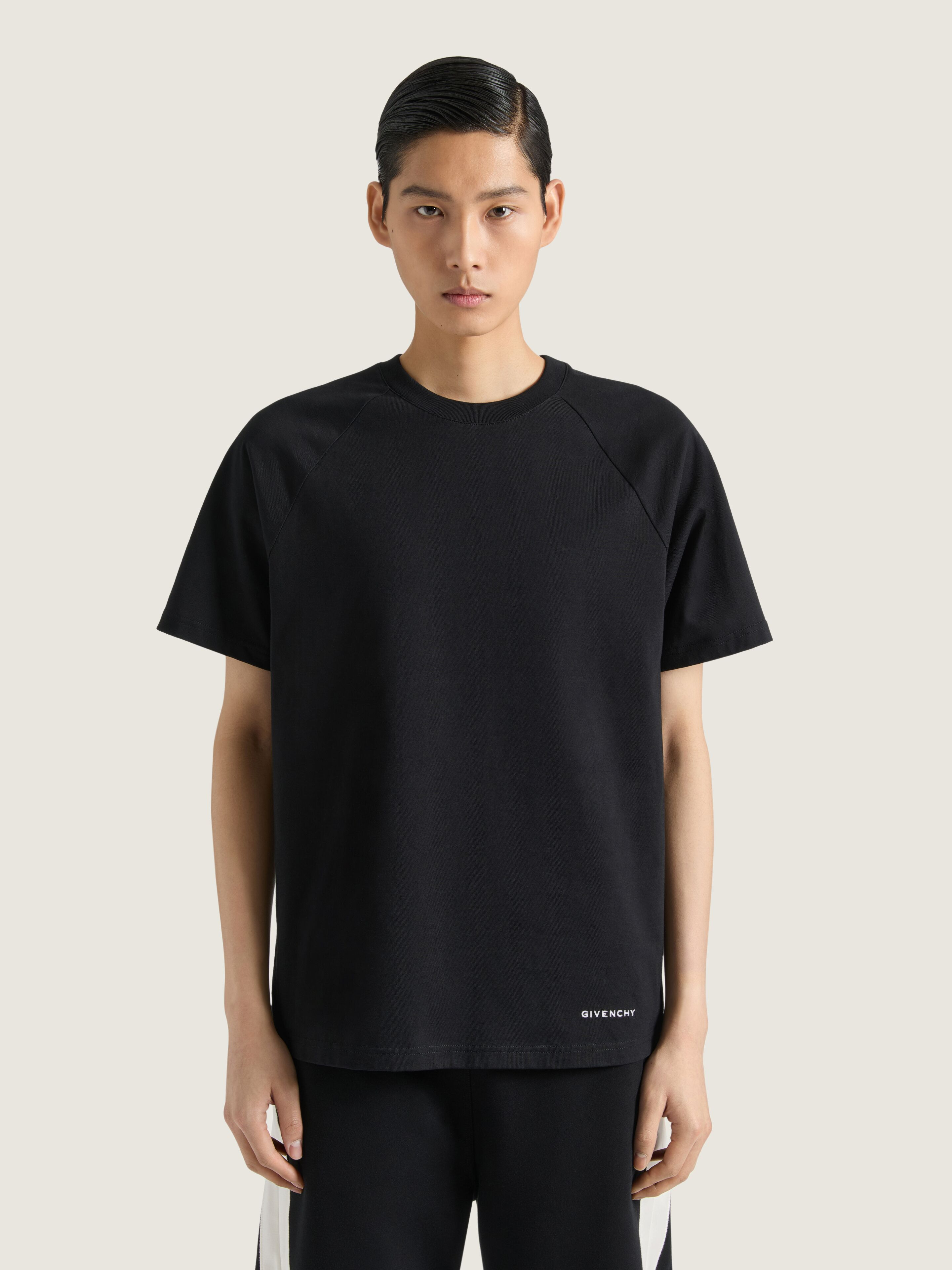T-SHIRT IN COTTON WITH SATIN COUTURE DETAIL - 4