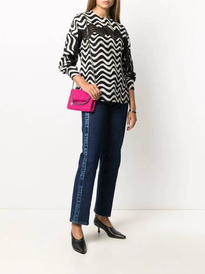 Stella McCartney draped sleeves wave print blouse outlook