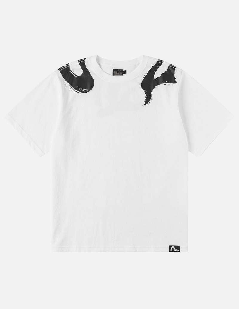 EVISU Brushstroke Cross-shoulder Logo T-Shirt 4