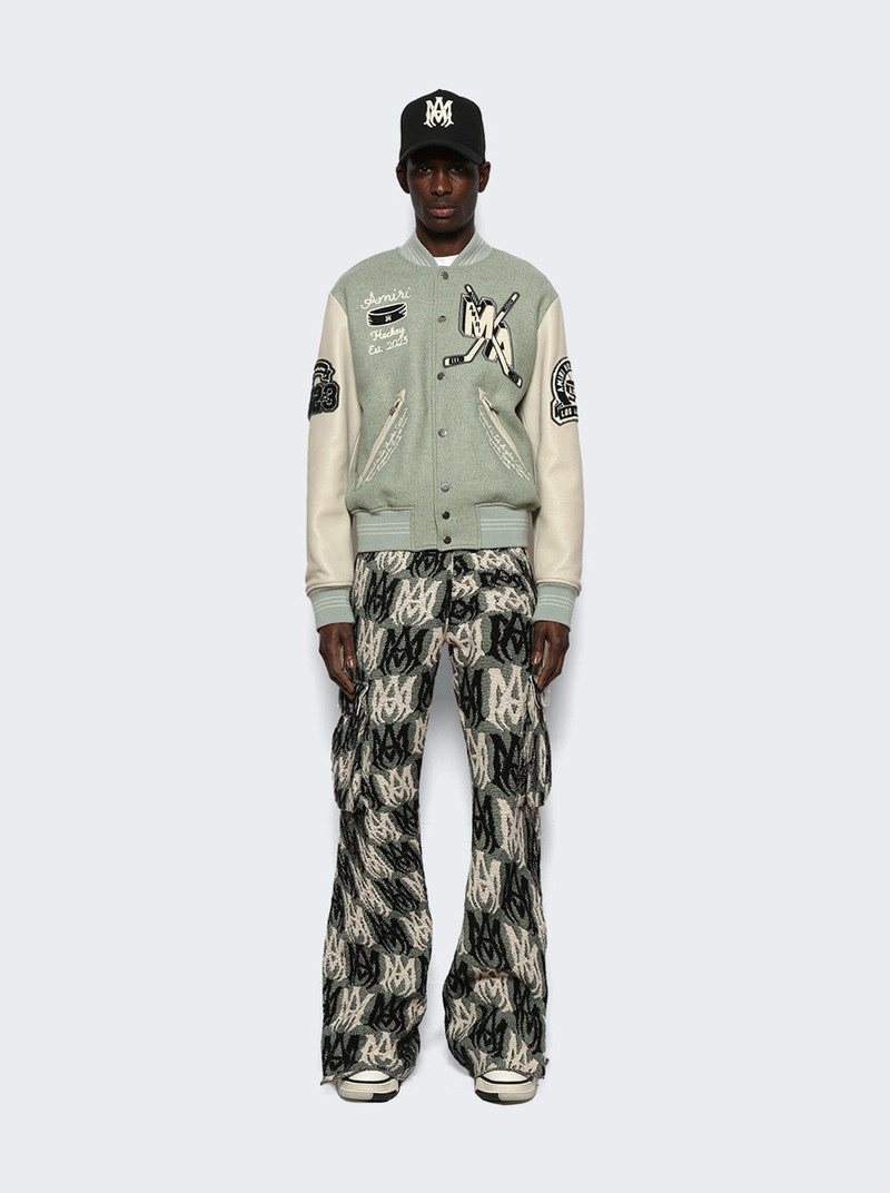 AMIRI logo-appliqué varsity jacket outlook