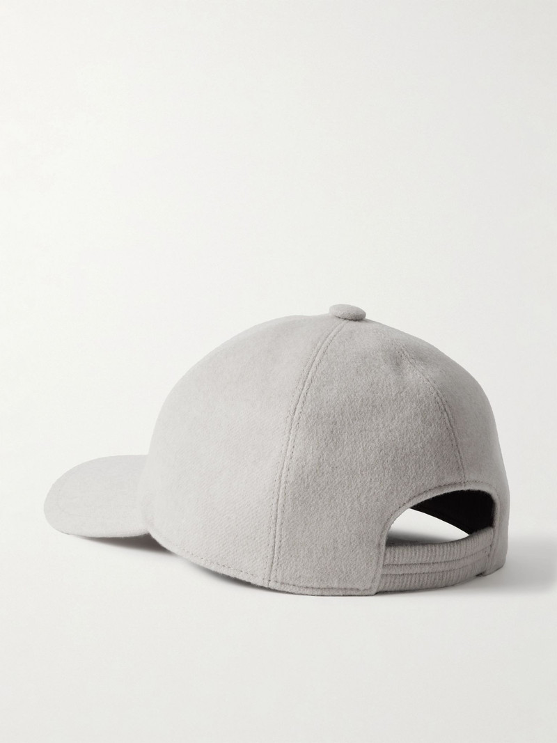 Loro Piana Embroidered Storm System® cashmere-felt baseball cap Gray outlook