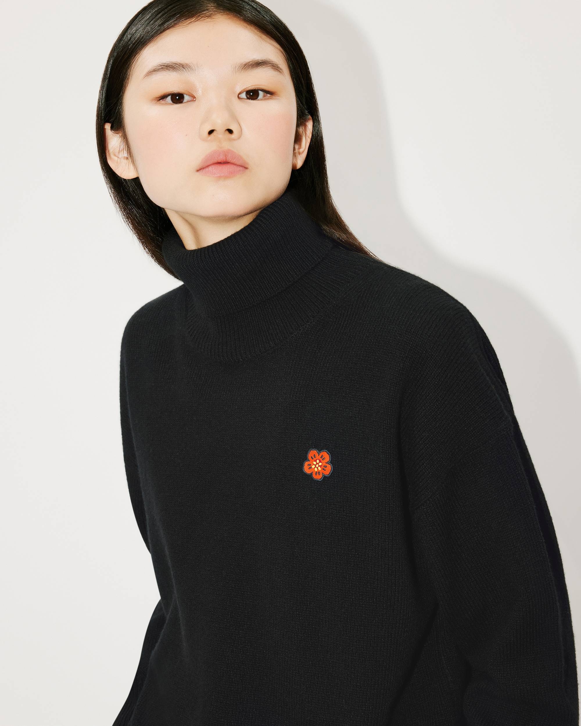 'Boke Flower Crest' embroidered wool jumper - 6