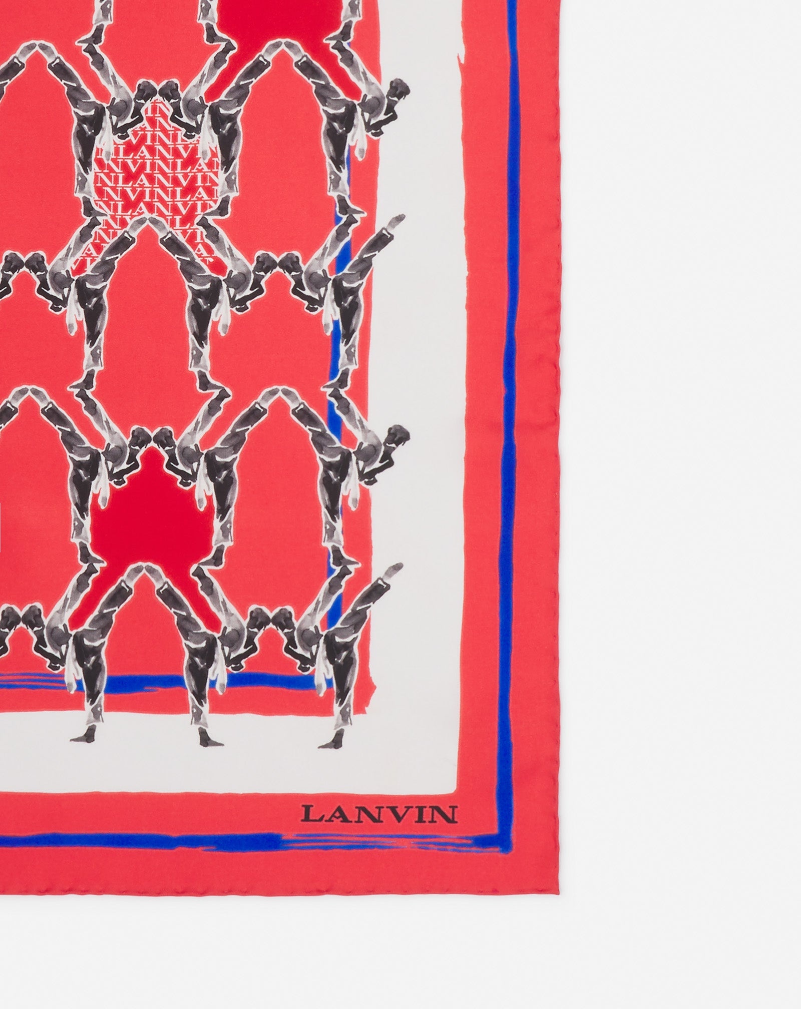 SILK SCARF WITH A SPORTS PRINT - 2