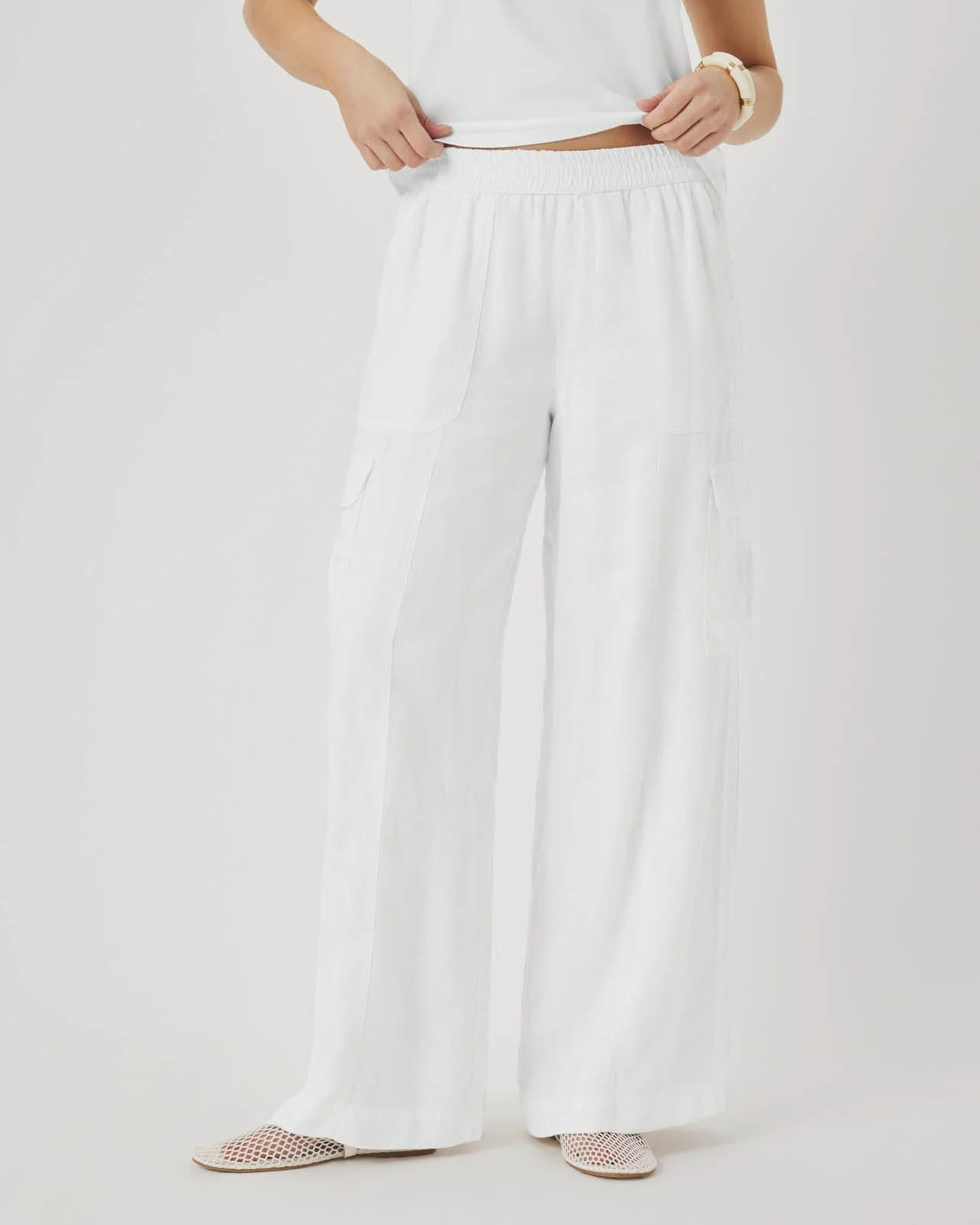 Stella Linen Cargo Pant - 1