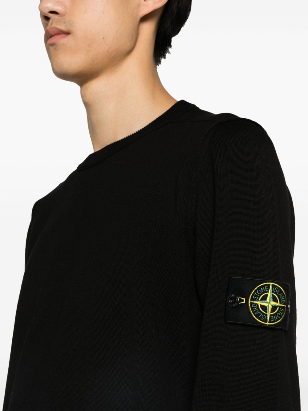 Compass-badge cotton jumper - 5