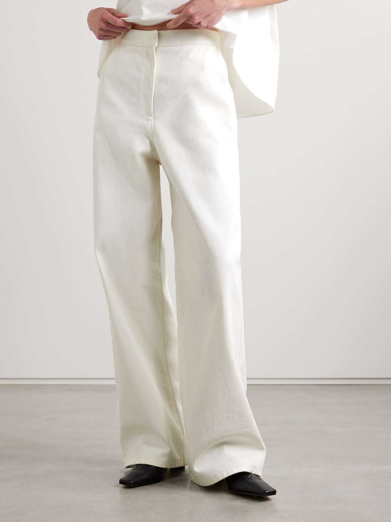 Strider high-rise wide-leg jeans White - 3
