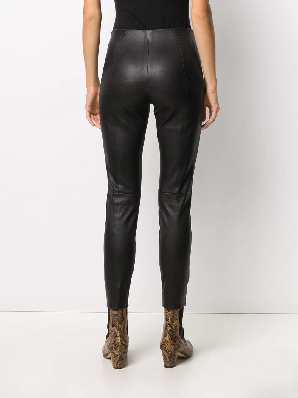 lambskin leggings - 4