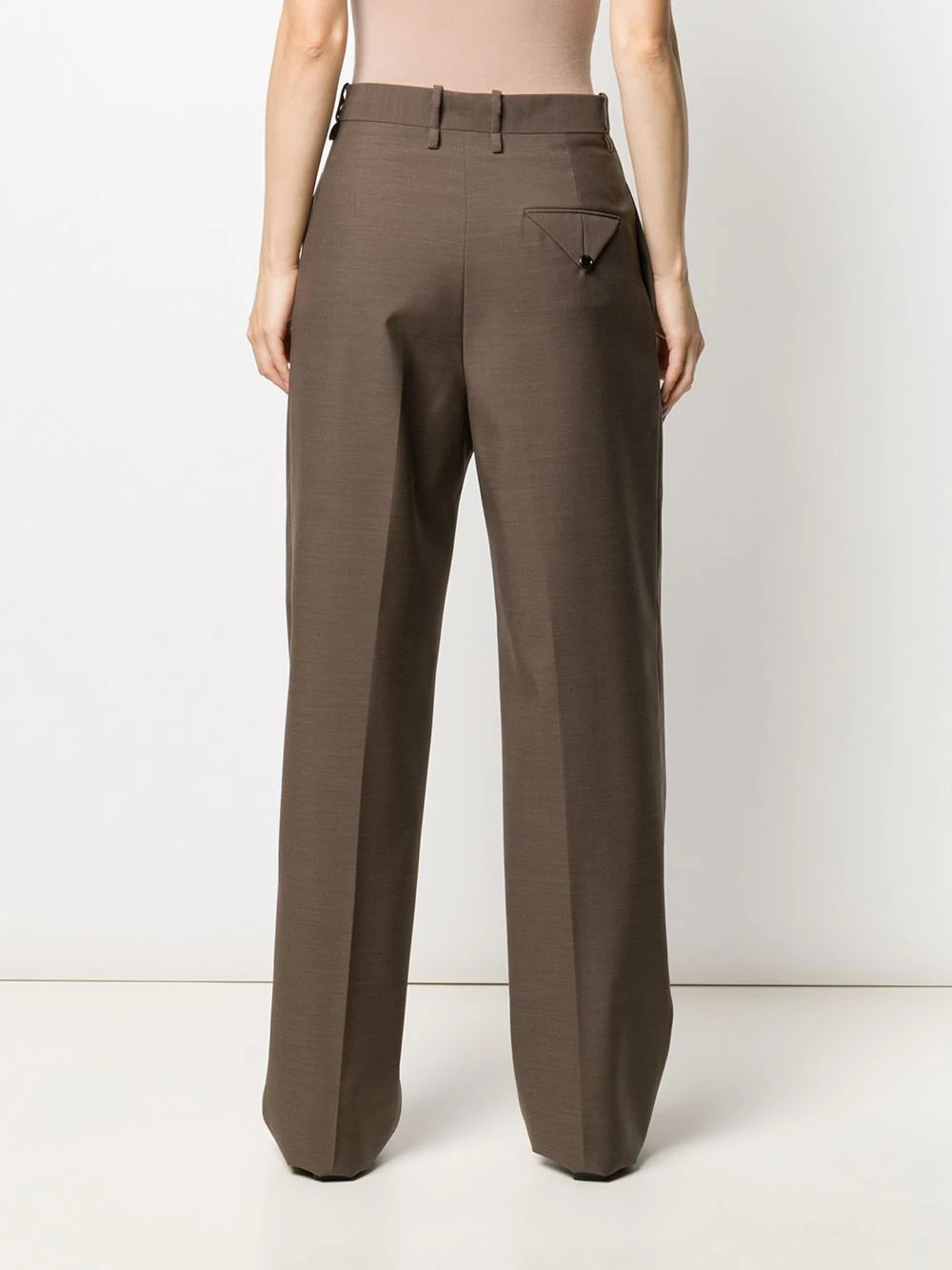 high waisted tailored trousers - 4