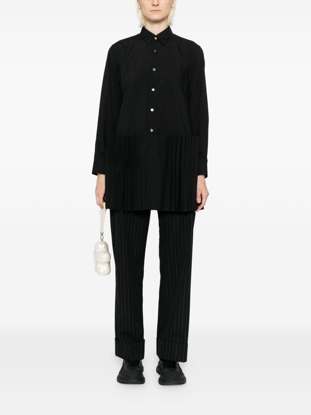 pleated shirt dress - 2
