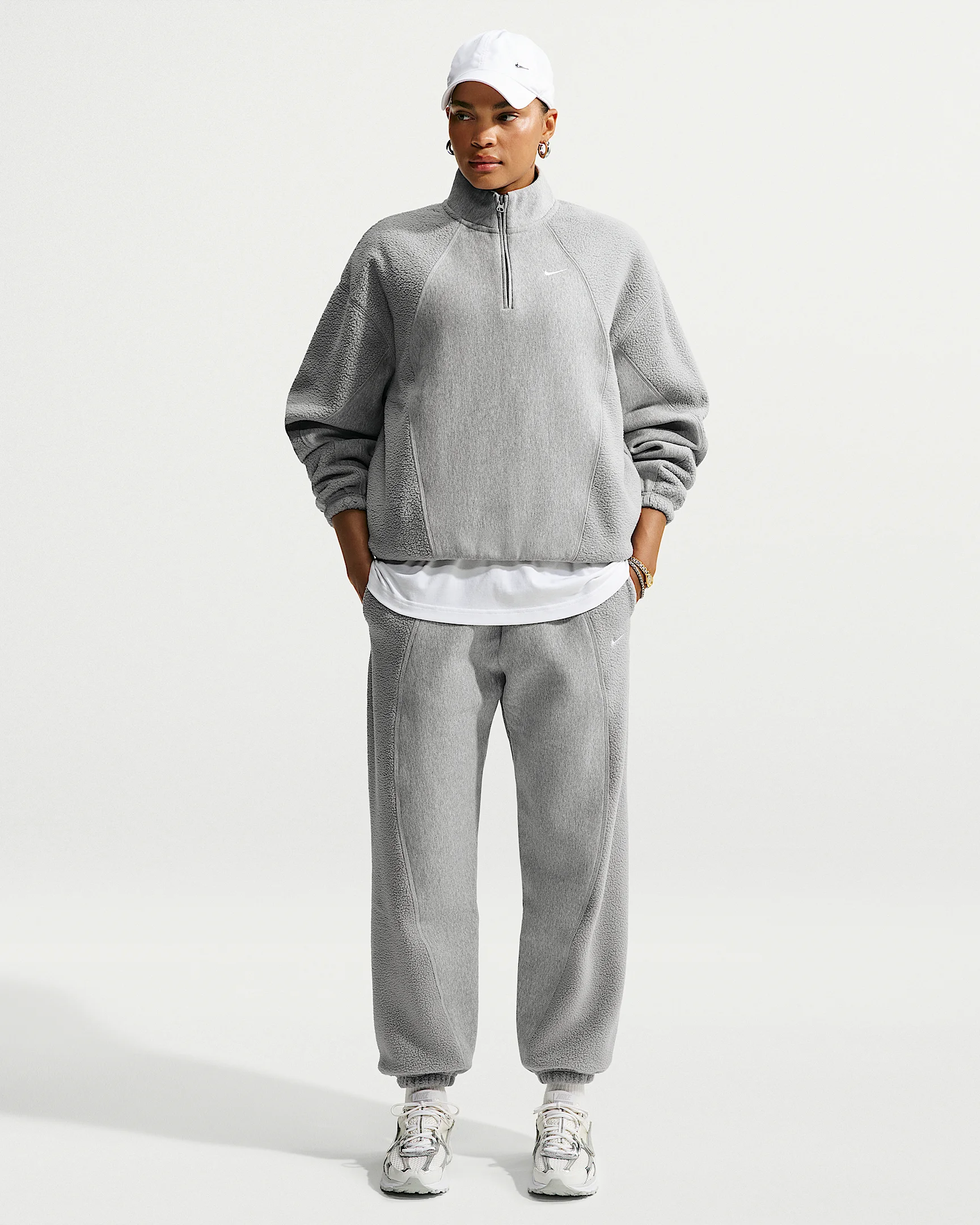 Nike Studio Fleece Heavyweight Plush Women's Oversized High-Rise Pants - 1