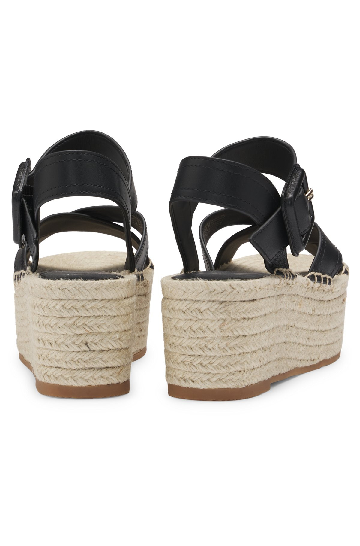 LEATHER SANDALS WITH PLATFORM SOLE - 6