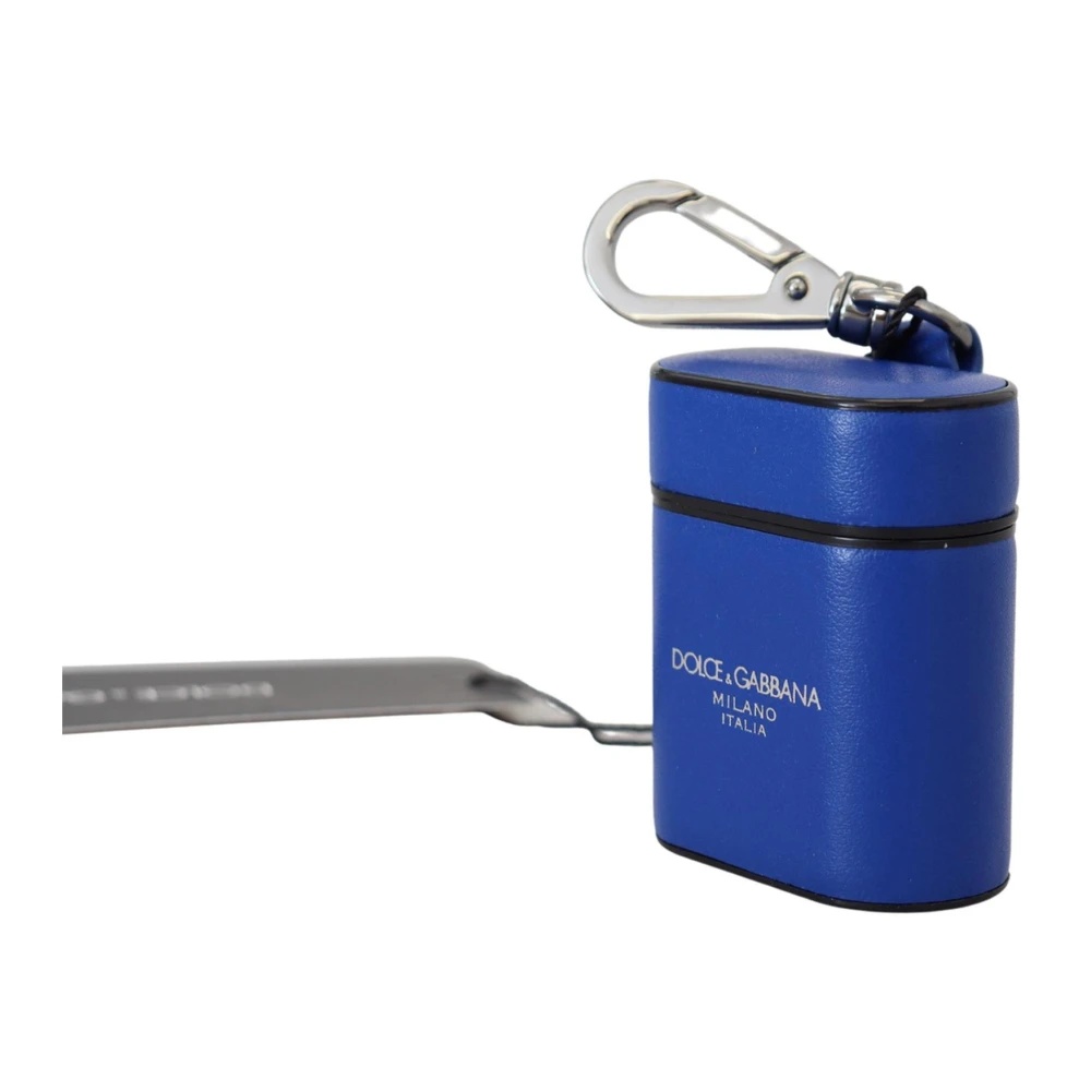 FASHIONABLE BLUE LEATHER AIRPODS CASE - 2