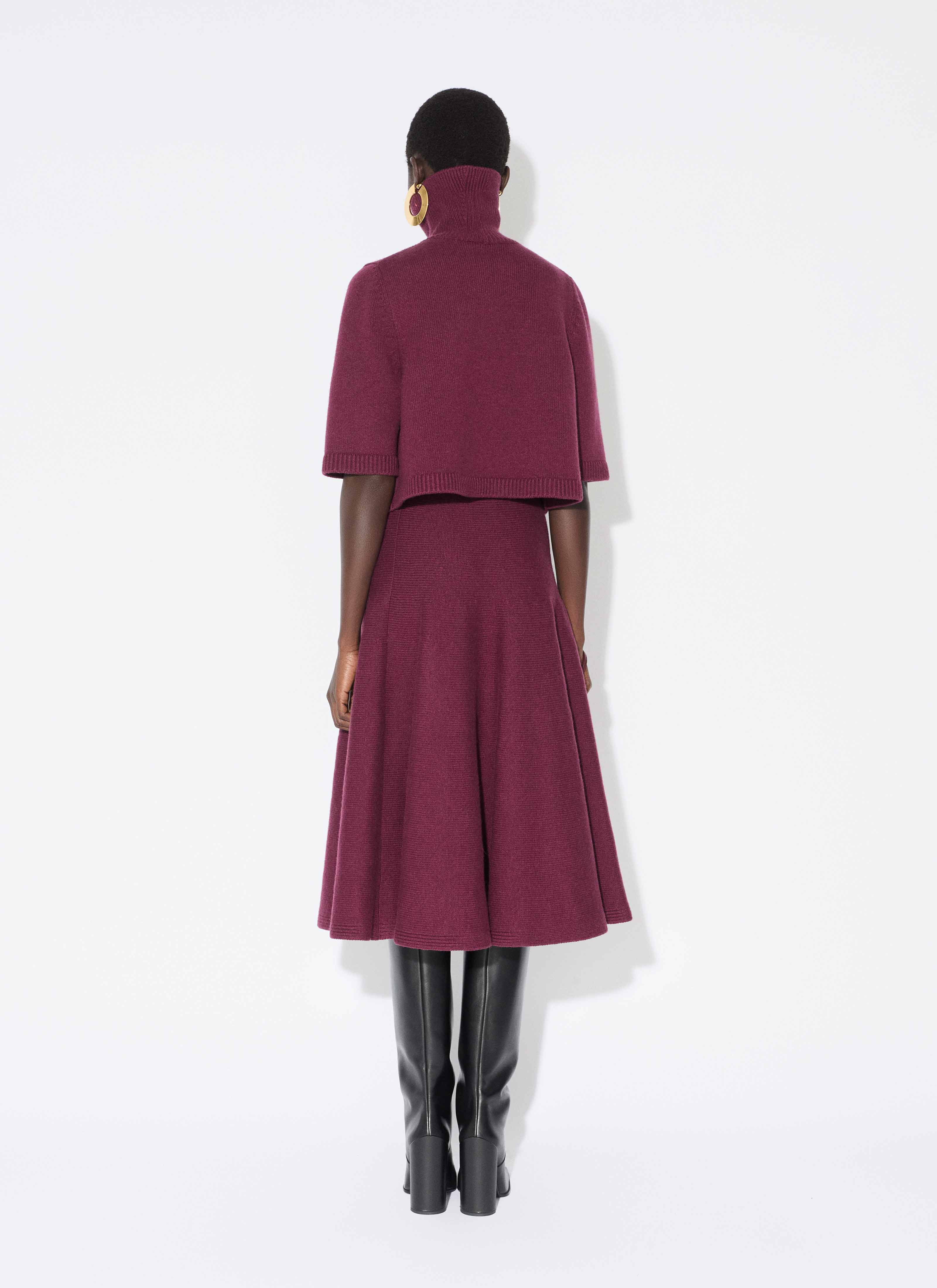 CASHMERE KNIT FLARE SKIRT - 3